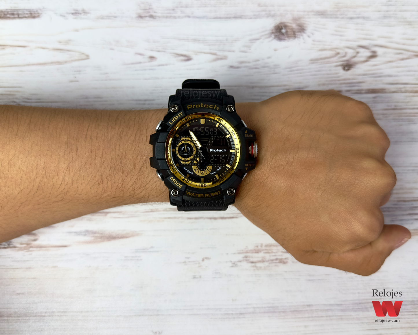 Reloj Loto Hombre Negro Dorado PT-0031-NEDO