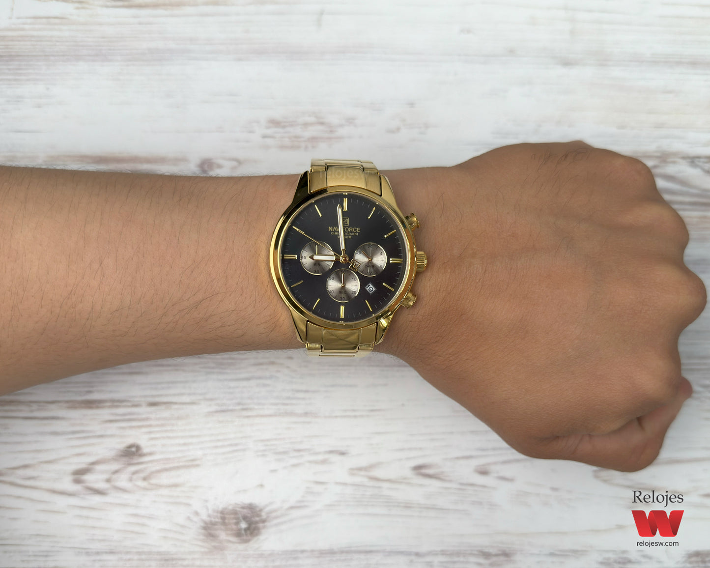 Reloj Naviforce Hombre Dorado NF8076-DONE