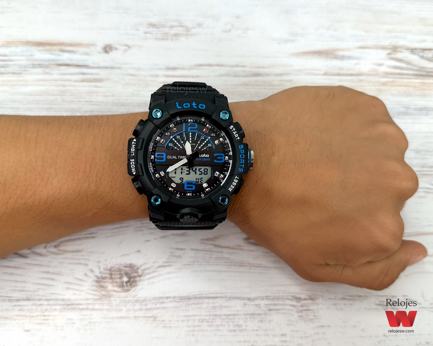 Reloj Loto Hombre LT-2394 Negro Azul