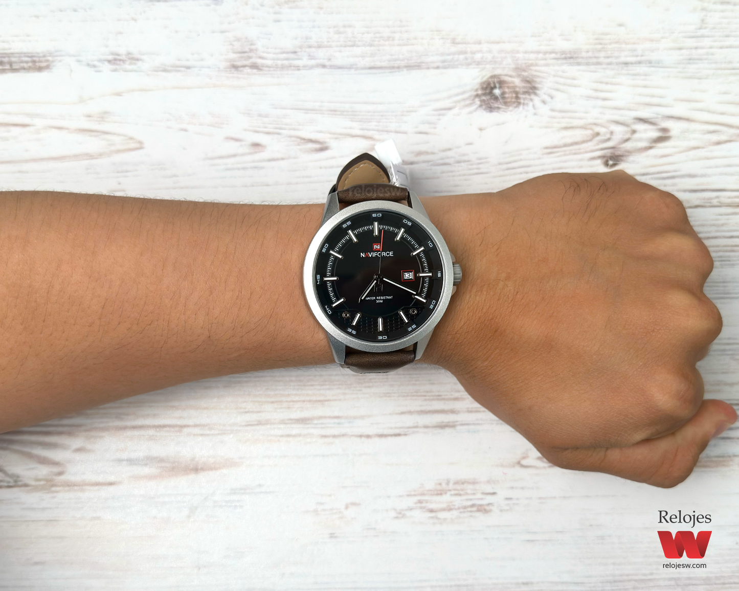 Reloj Naviforce Hombre Marrón Plateado NF9248L-MAPL