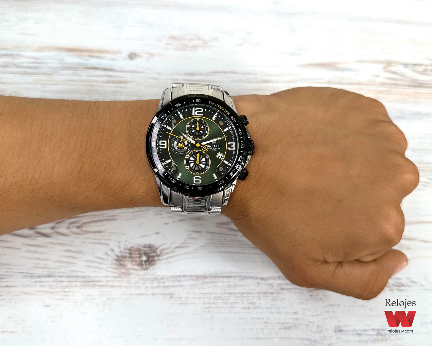 Reloj Naviforce Hombre NF8020S Plateado Verde