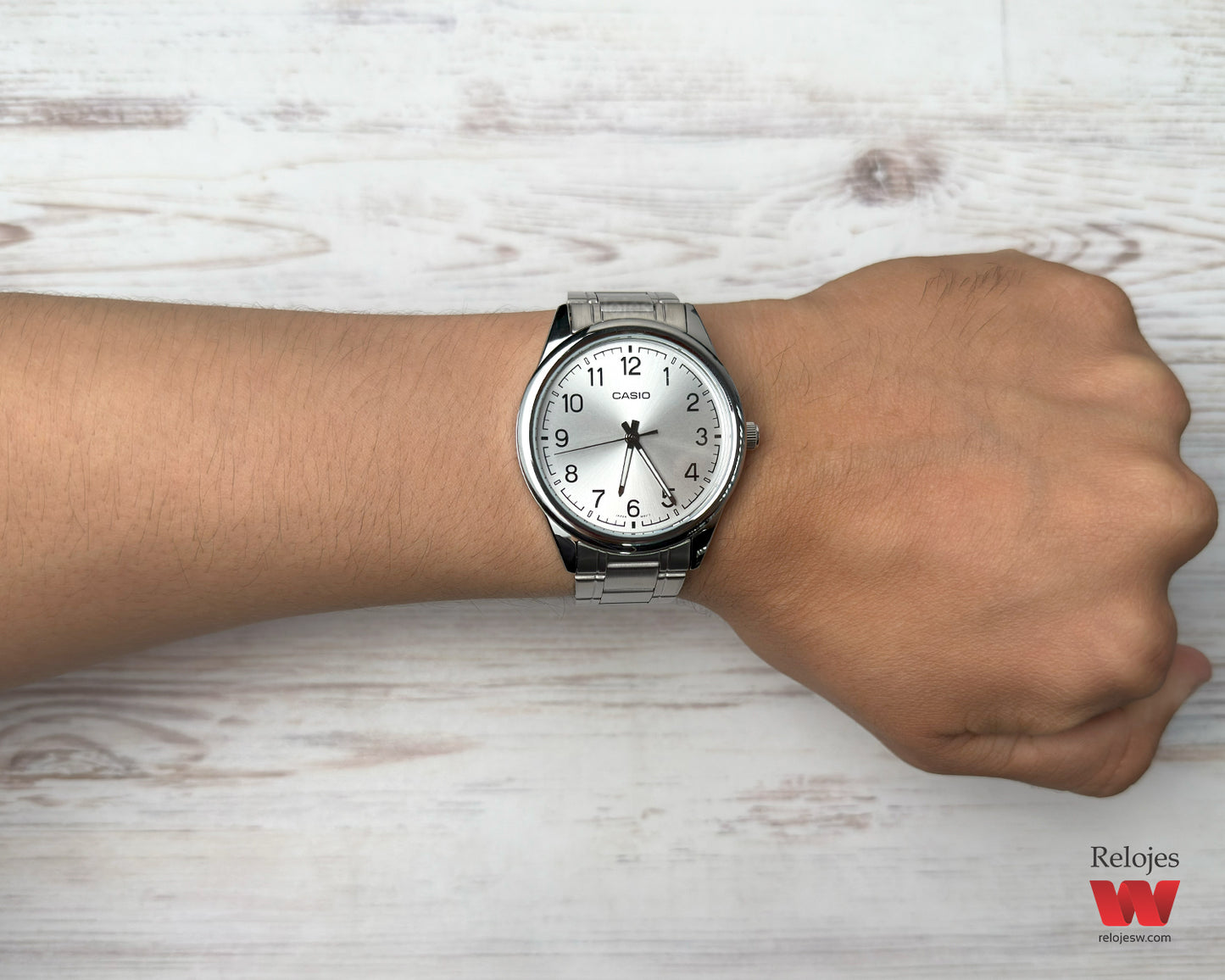 Reloj Casio Hombre Plateado MTP-V005D-7B4