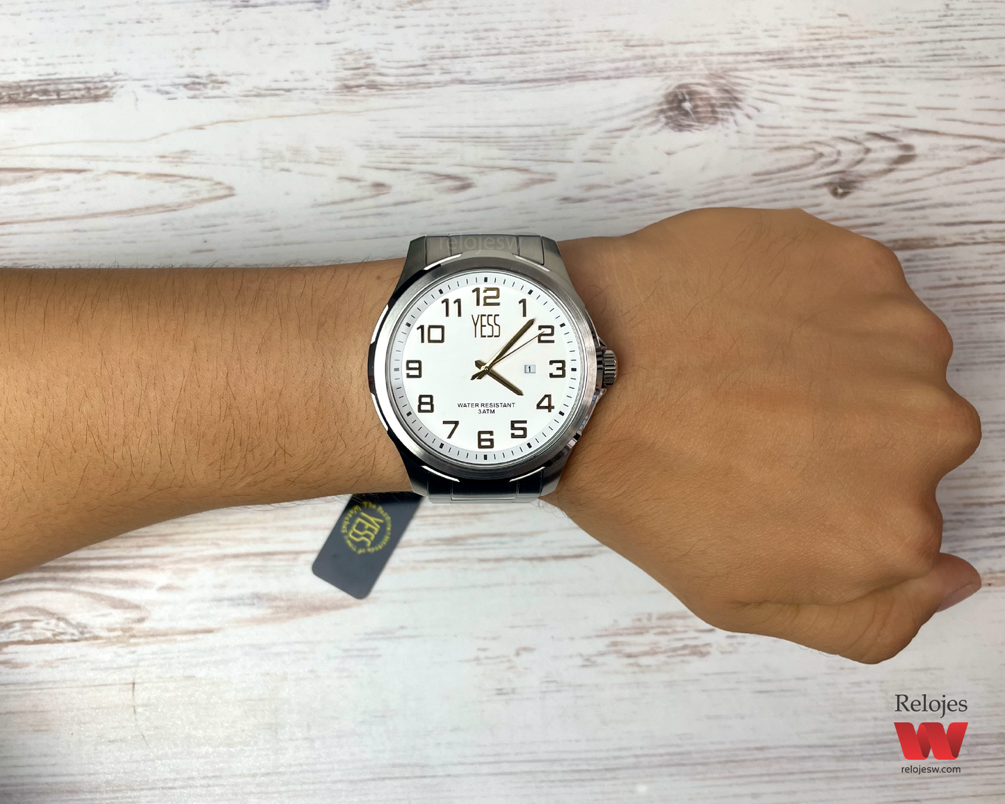 Reloj Yess Hombre Plateado SMT-230418-1