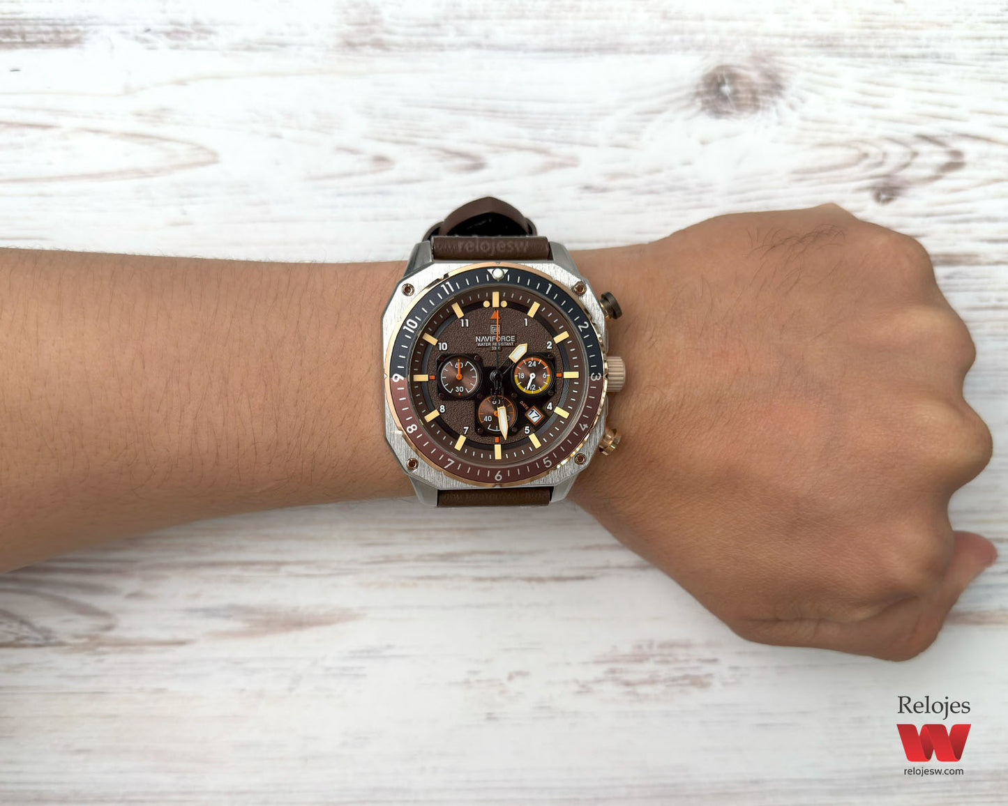 Reloj Naviforce Hombre Marrón NF8057-MAPL