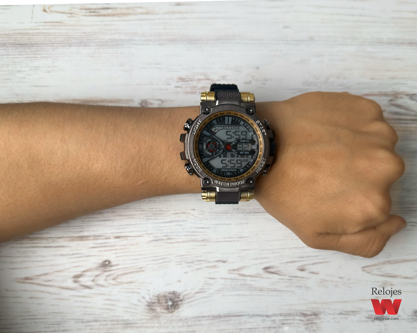 Reloj Kairos Hombre Negro Dorado DM1906C-NEDO