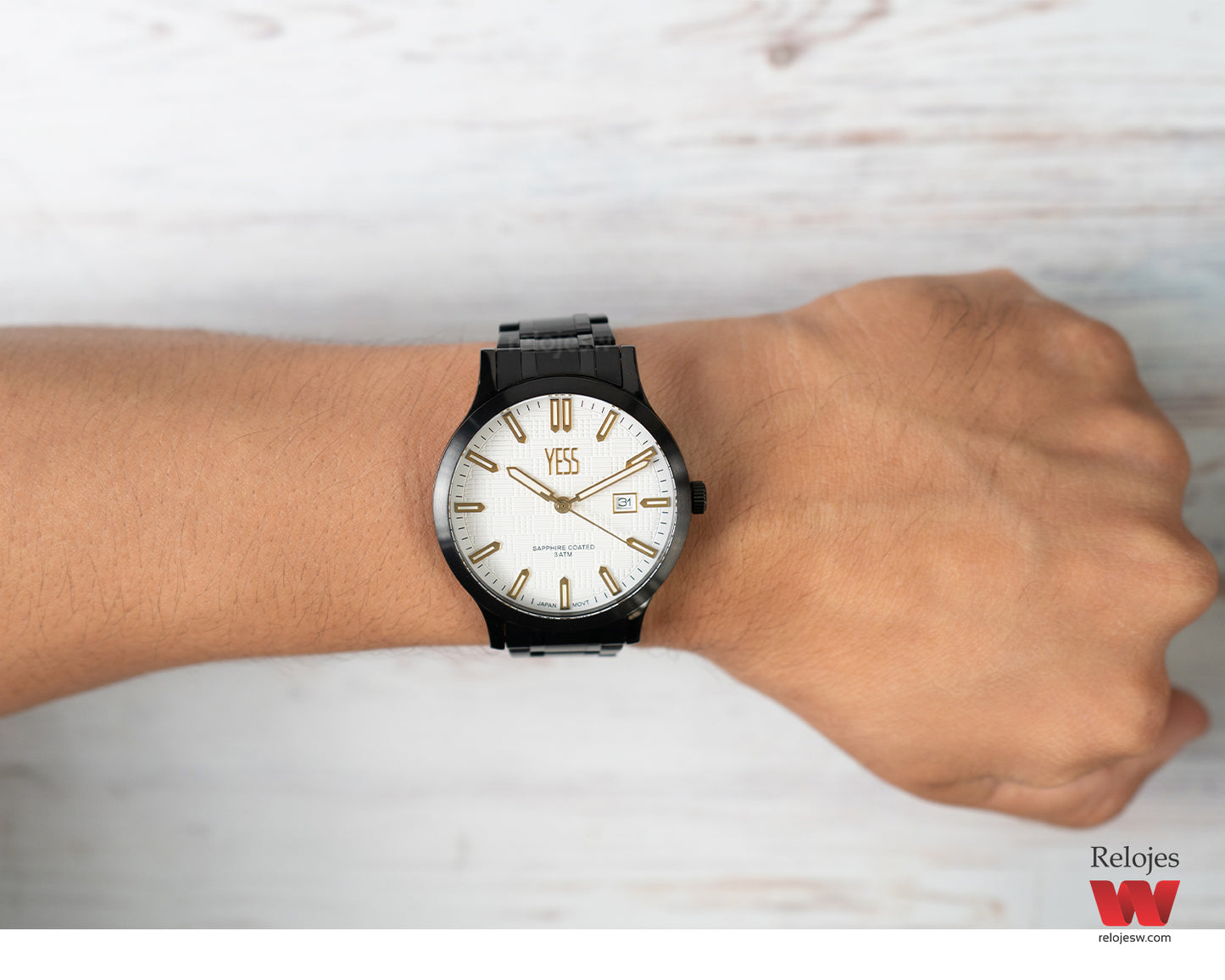 Reloj Yess Hombre Original Negro Y25026-5