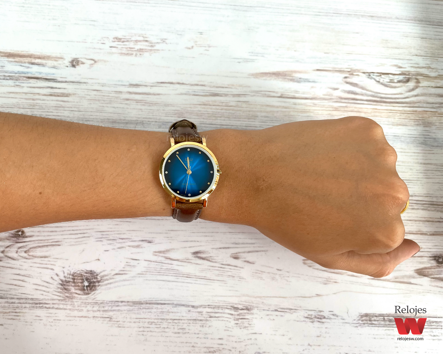 Reloj Q&Q Mujer QA21J823Y Marrón Dorado