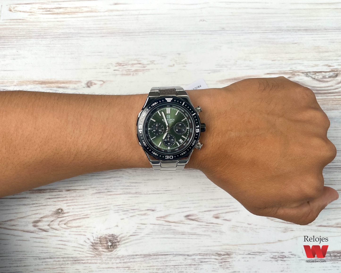 Reloj Naviforce Hombre Plateado NF8049-PLVE
