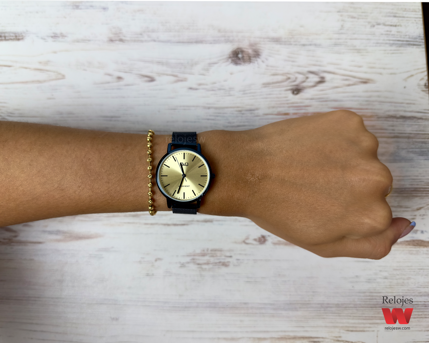 Reloj Q&Q Mujer Azul Dorado QZ01J815Y