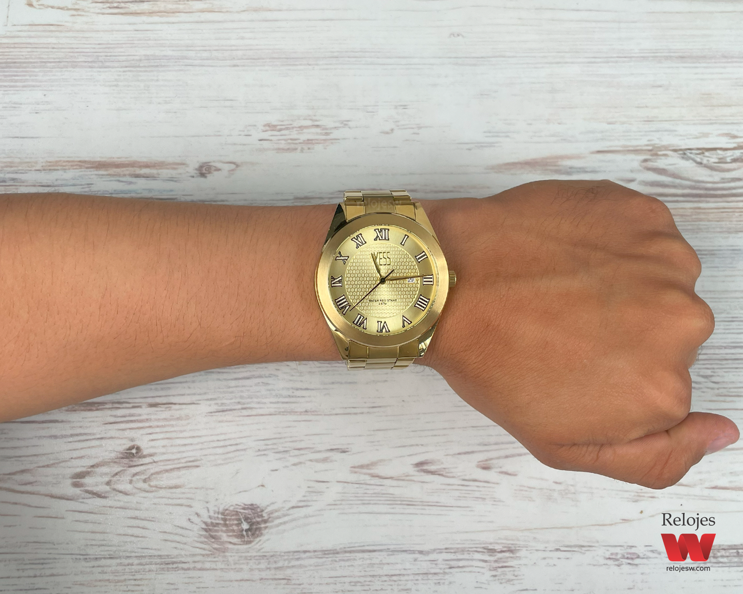 Reloj Yess Hombre Dorado Y24068G-3