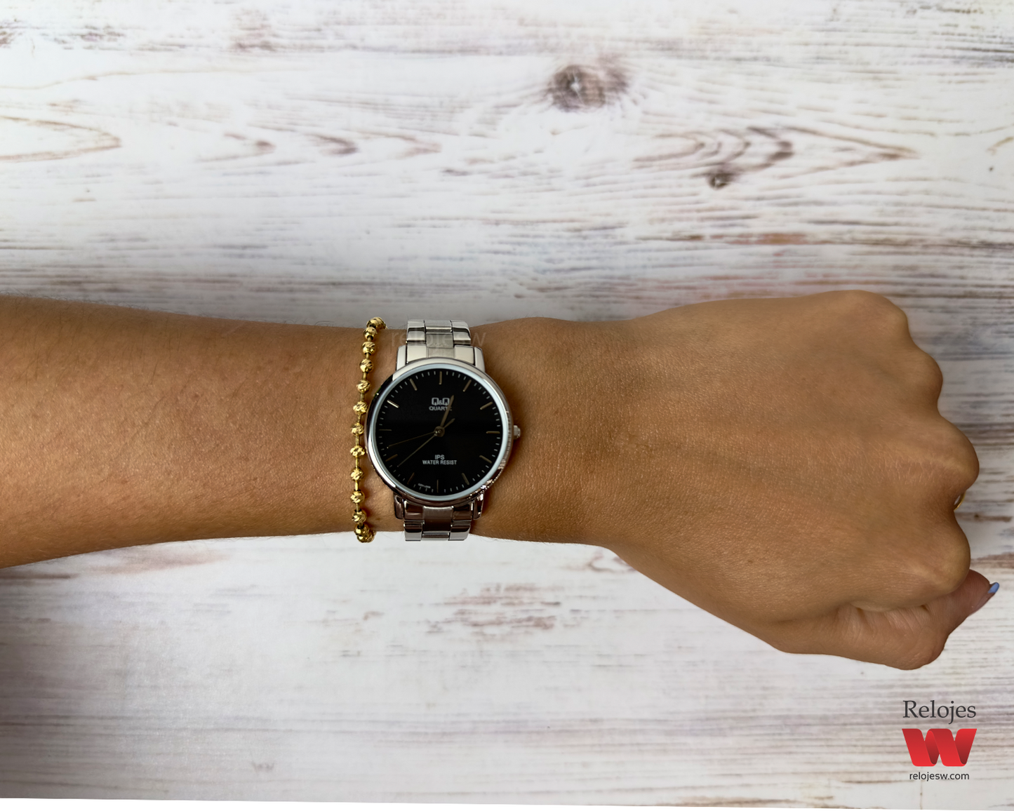 Reloj Q&Q Mujer Plateado Negro QZ01J202Y