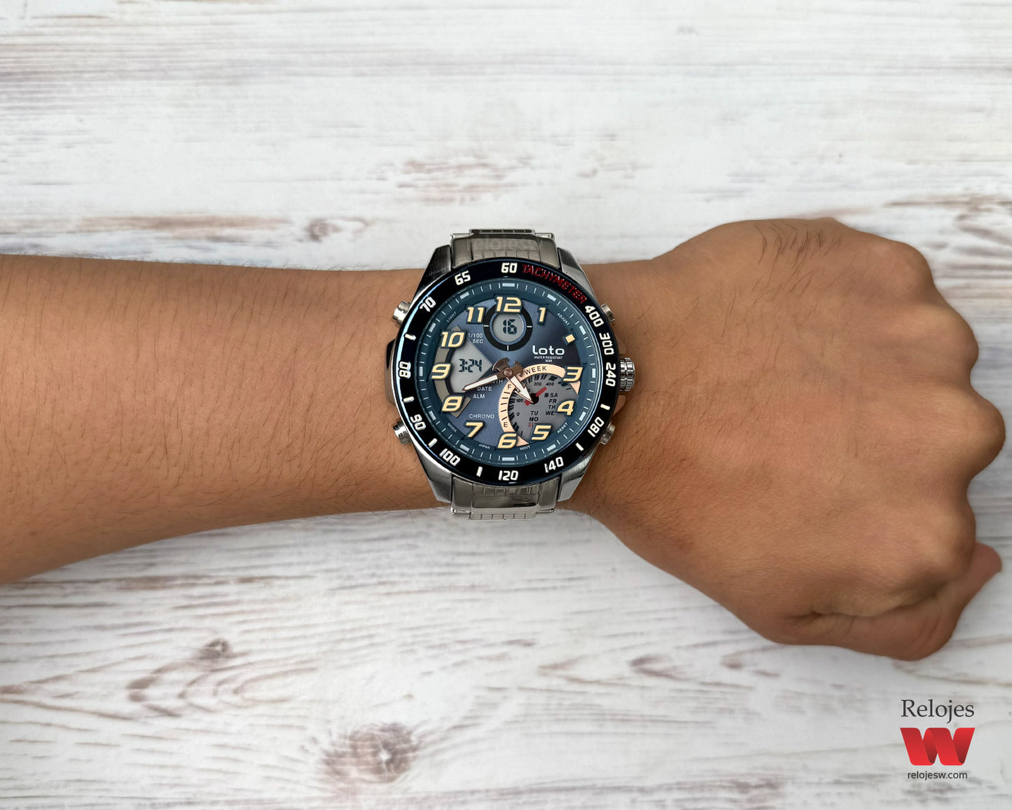 Reloj Loto Hombre Plateado LT-2407-PLAZOR