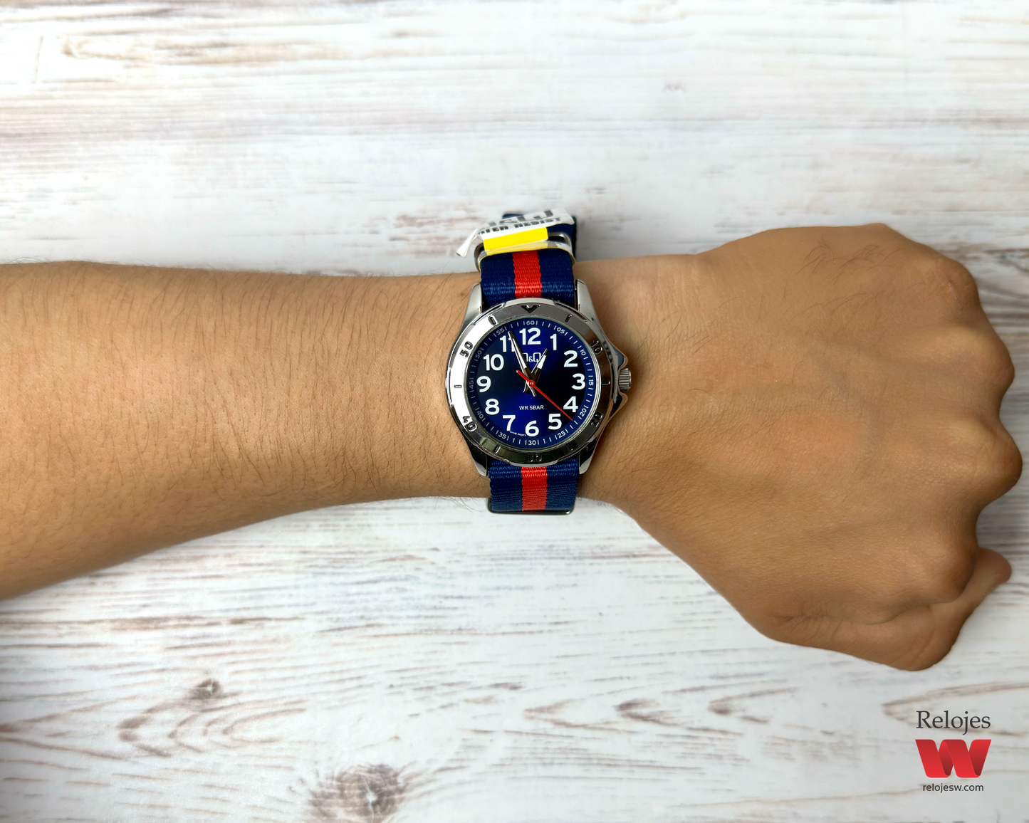 Reloj Q&Q Hombre Azul Plateado Q44B003Y