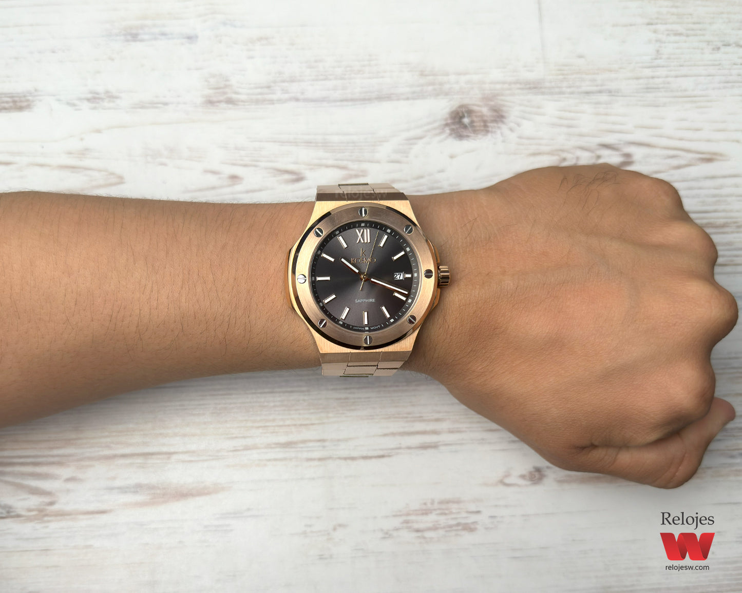 Reloj Kosmo Hombre Oro Rosa K-501-ORNE