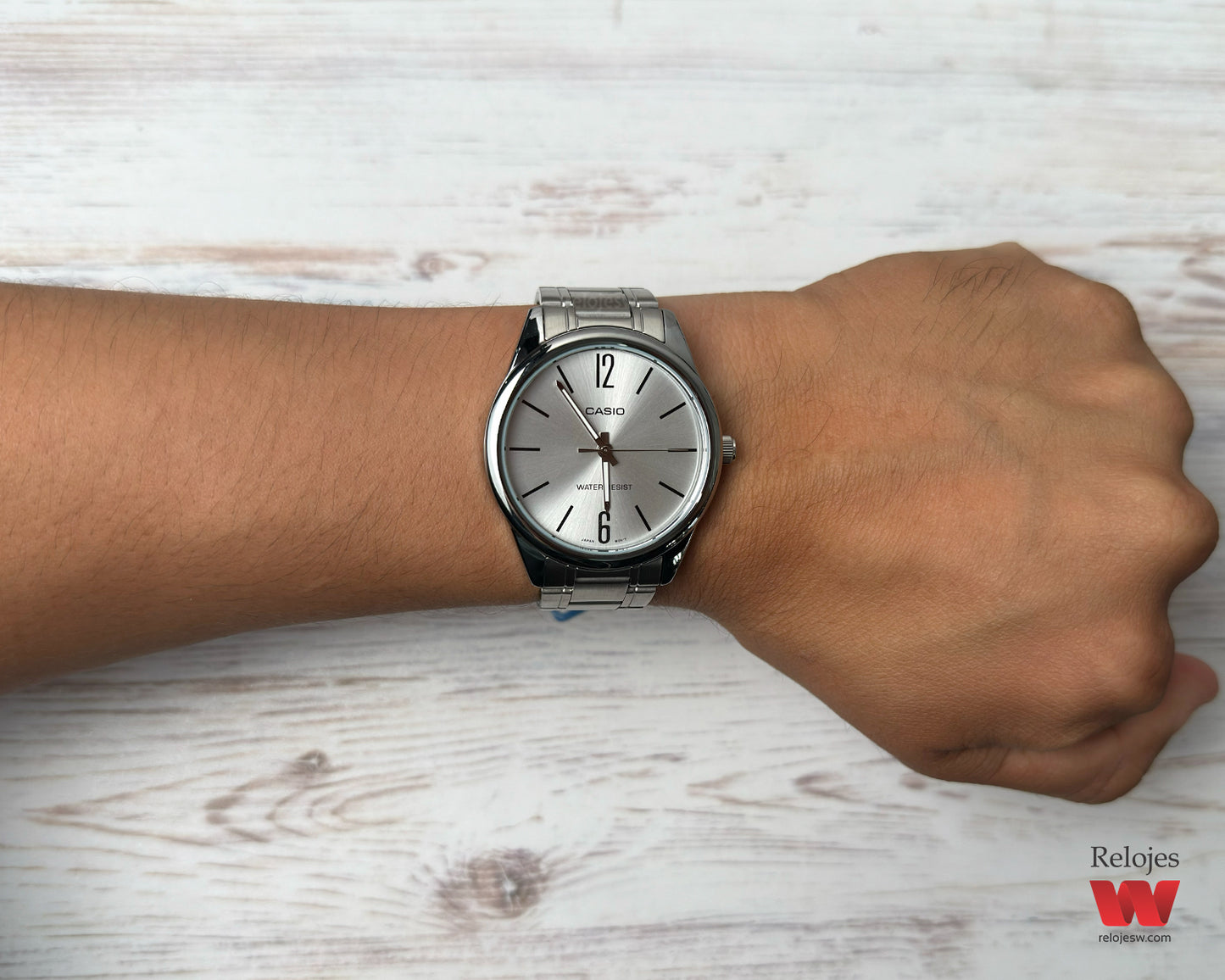 Reloj Casio Hombre Plateado MTP-V005D-7B