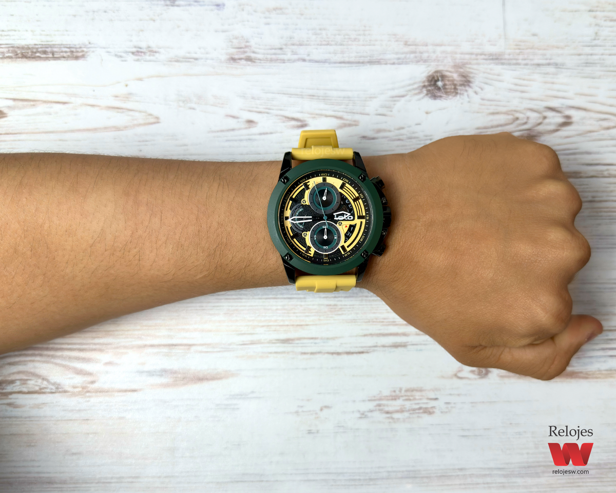 Reloj Loto Hombre Amarillo Verde LT-2428-AMVE