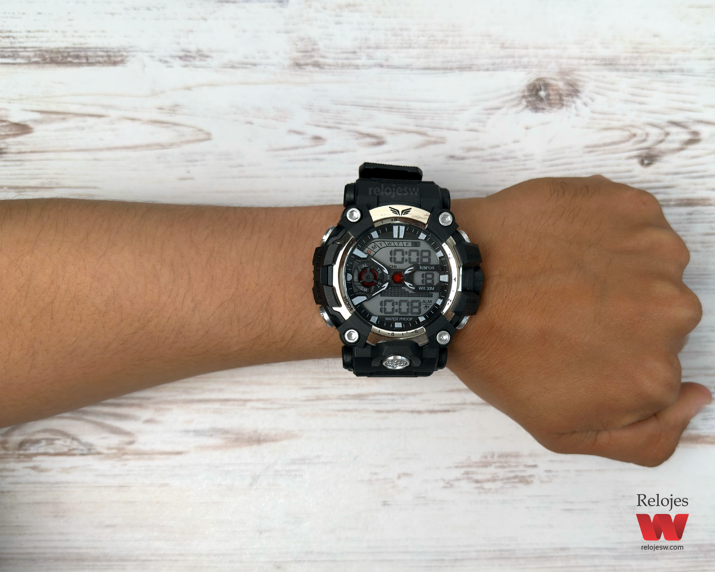 Reloj Kairos Hombre Negro Plateado DM1909B-NEPL