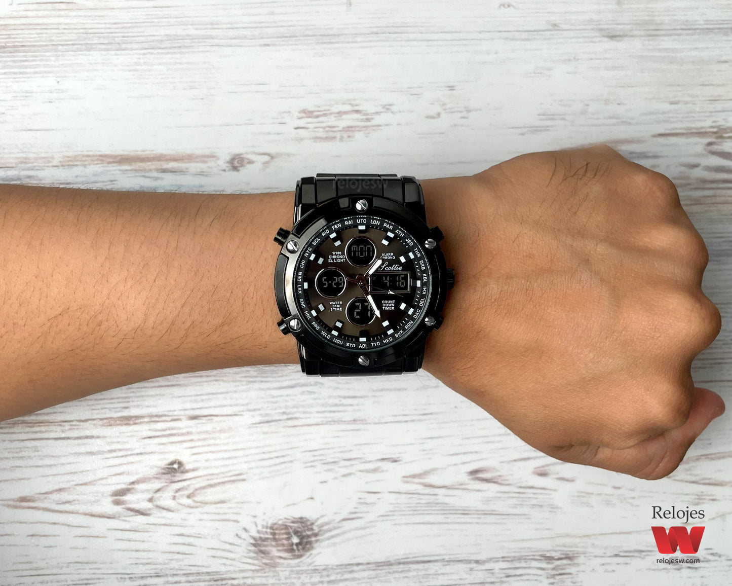 Reloj Scottie Hombre Negro 1389-NENE