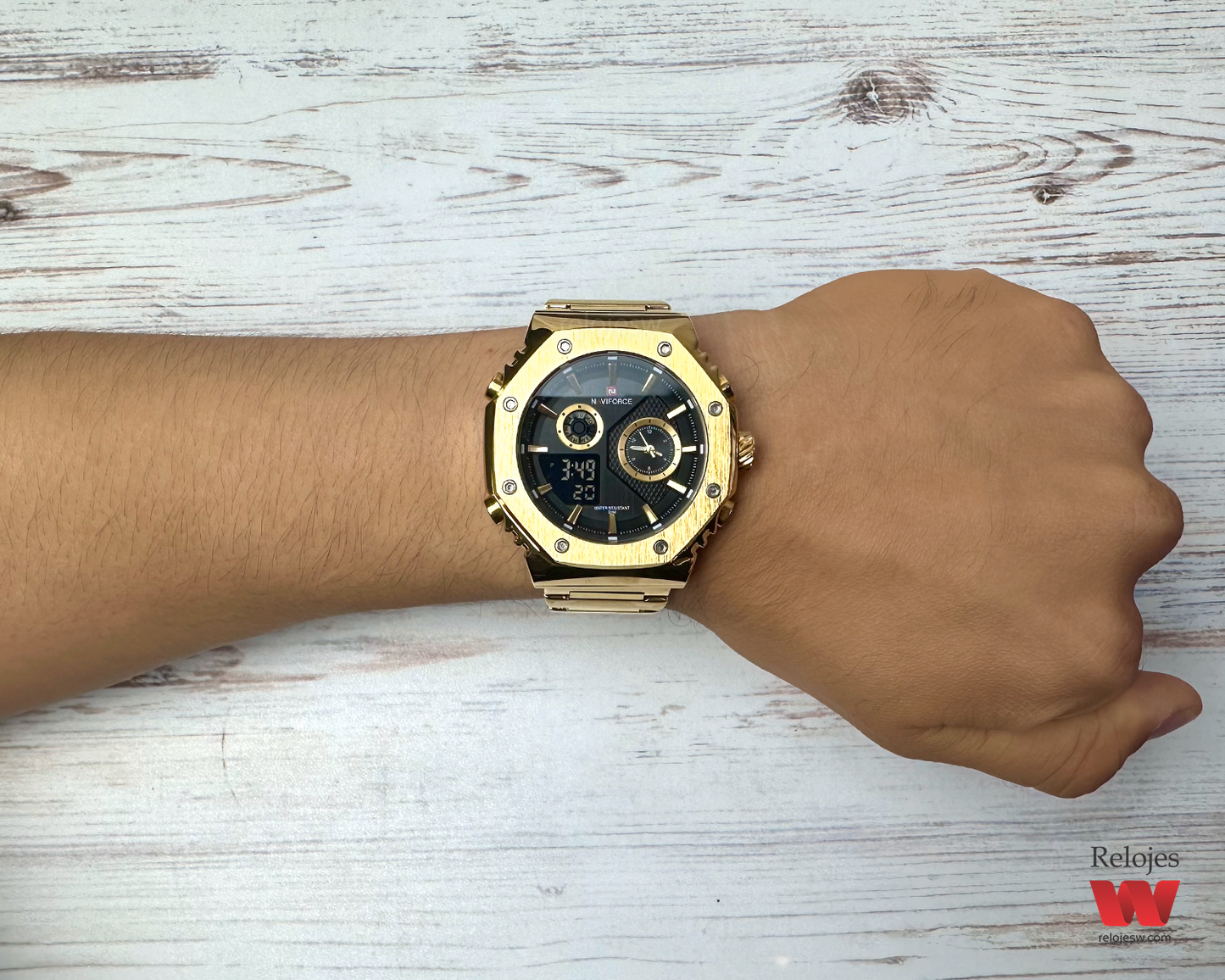 Reloj Naviforce Hombre Dorado NF9216S-3