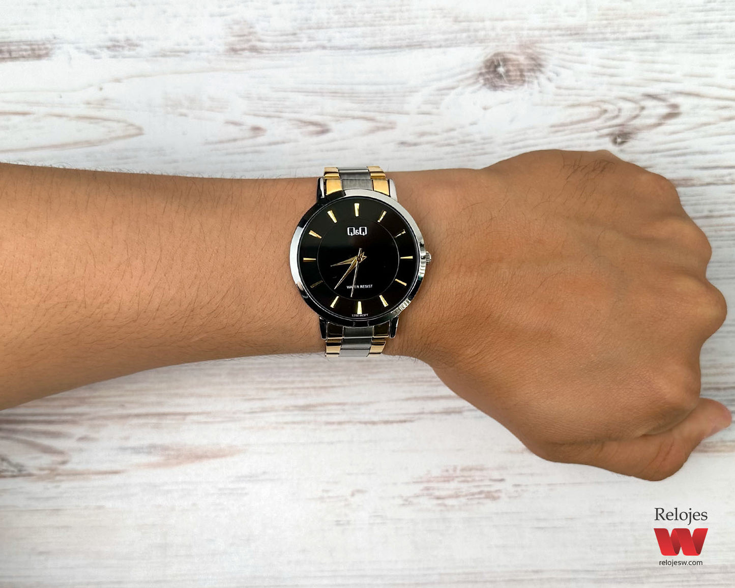 Reloj Q&Q Hombre Plateado Dorado C59A003Y
