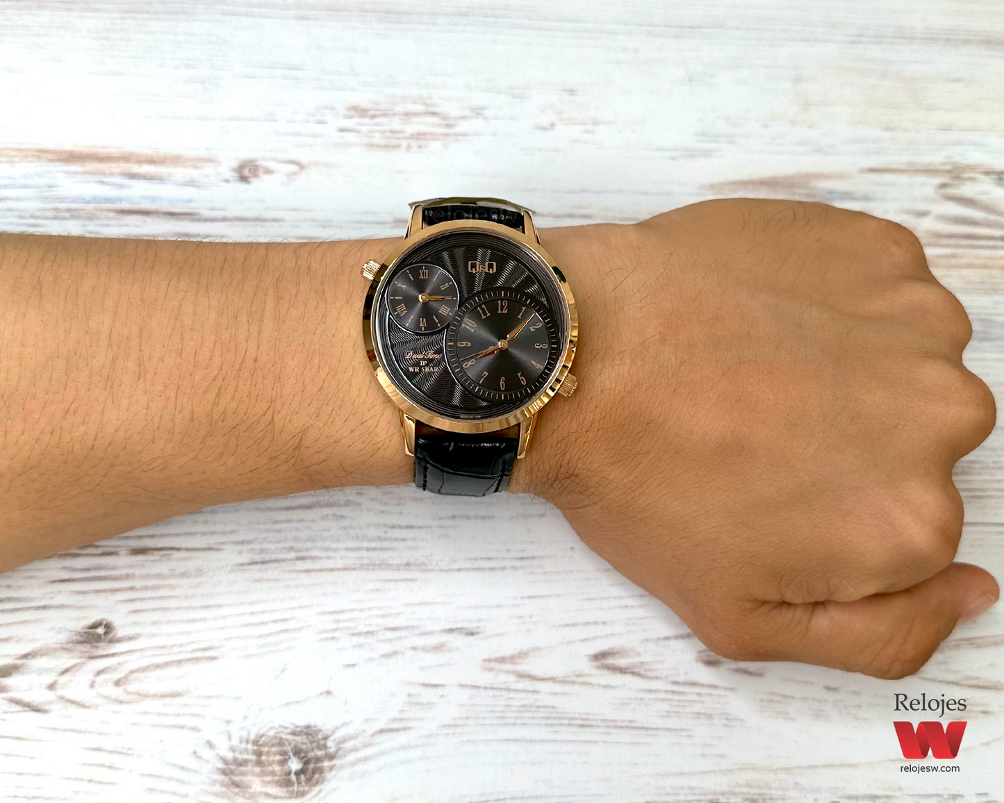 Reloj Q&Q Hombre QZ22J105Y Cuero