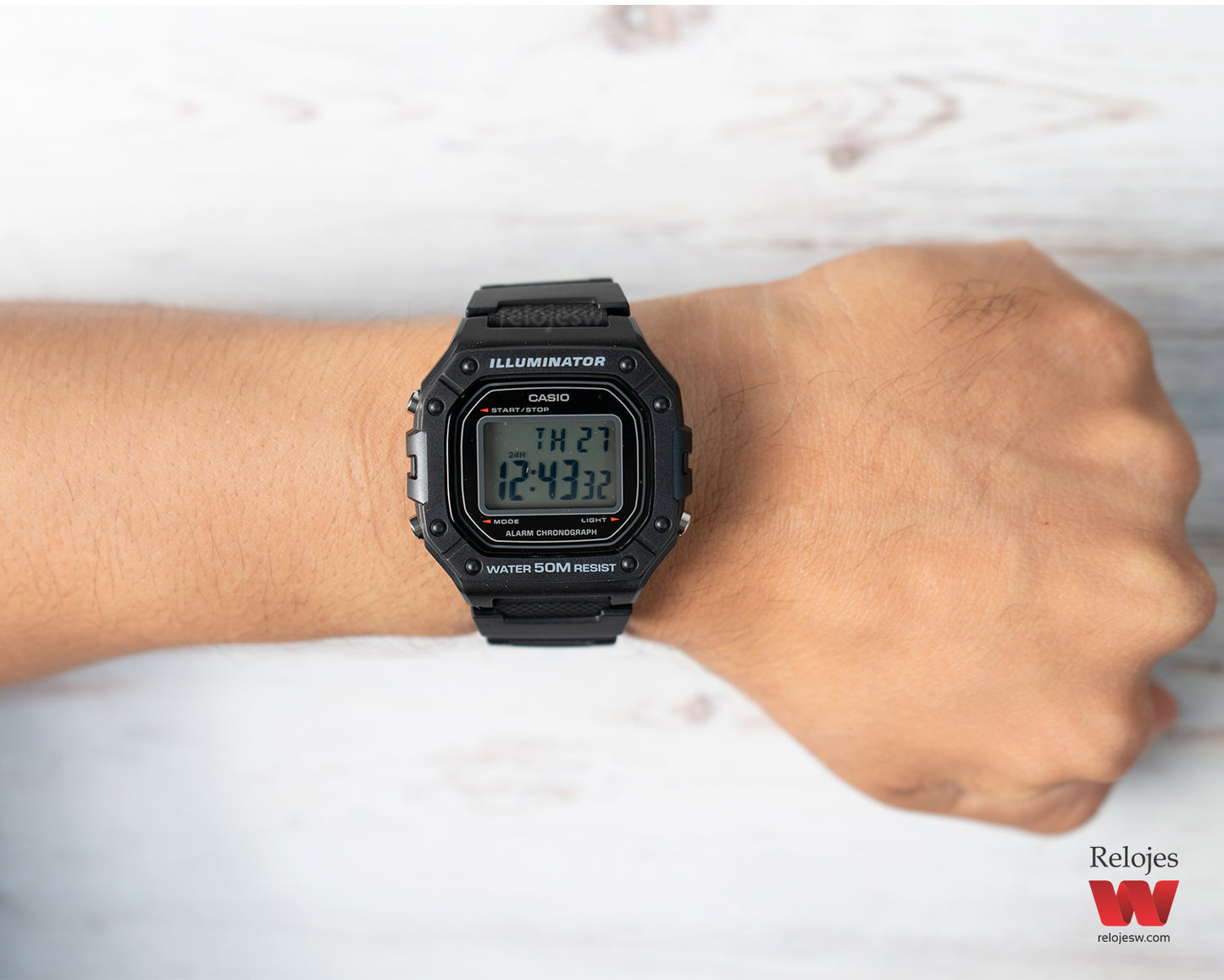 Reloj Casio Hombre Negro W-218H-1AV