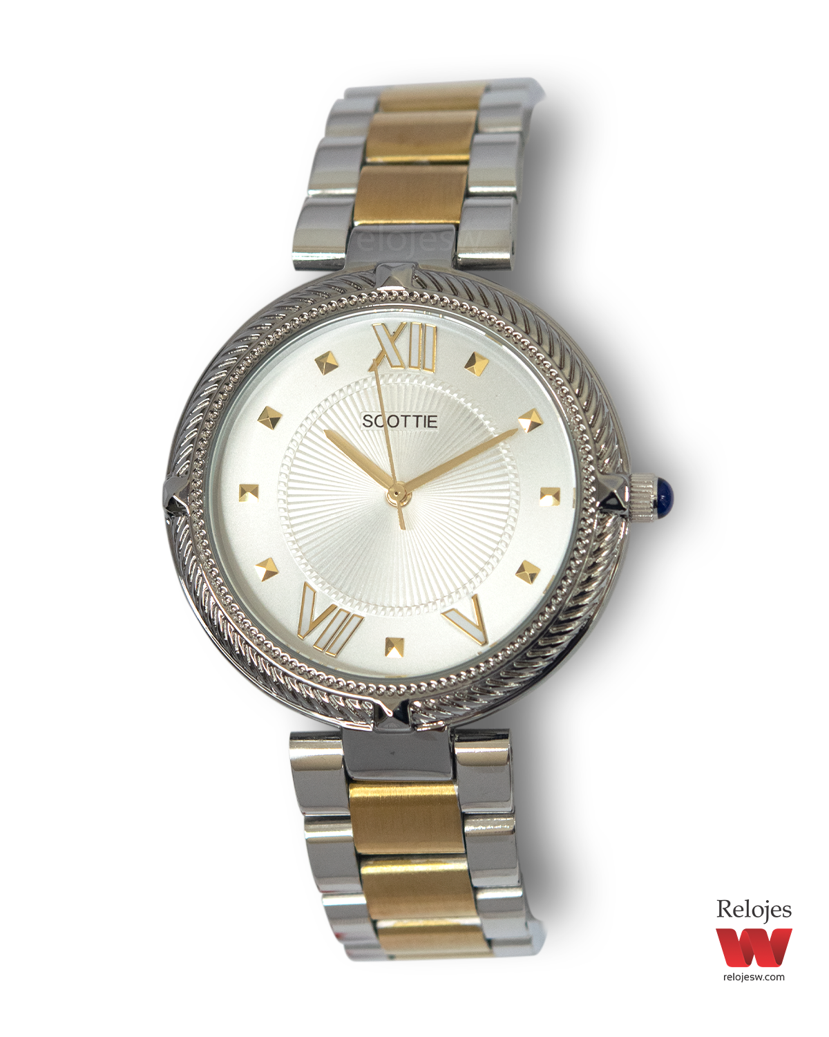 Reloj Scottie Mujer Plateado Dorado 9378B-PLDO