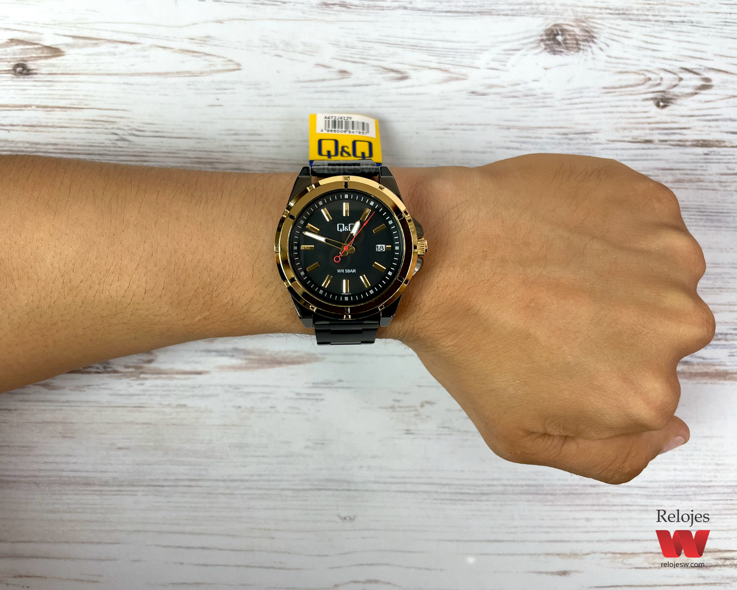 Reloj Q&Q Hombre Negro Dorado A472J412Y