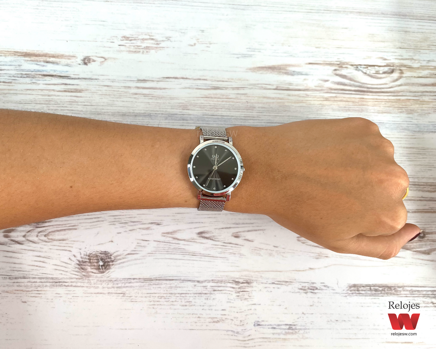 Reloj Q&Q Mujer QA21J222Y Plateado Negro
