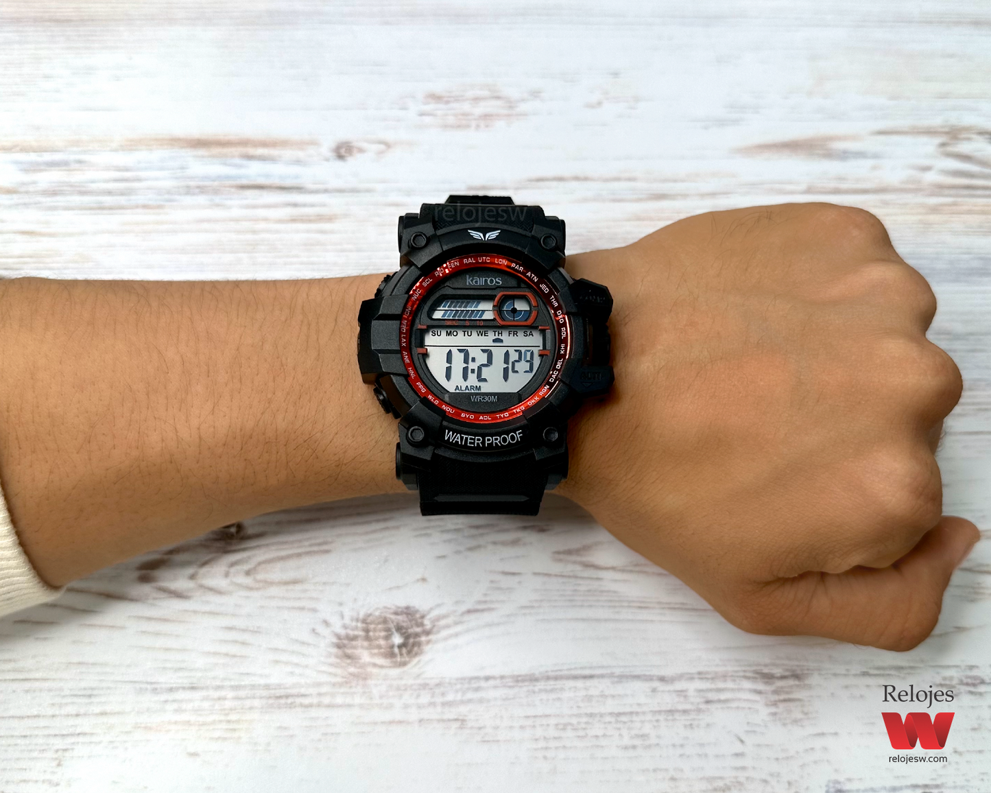 Reloj Kairos Hombre DM1314 Negro Rojo