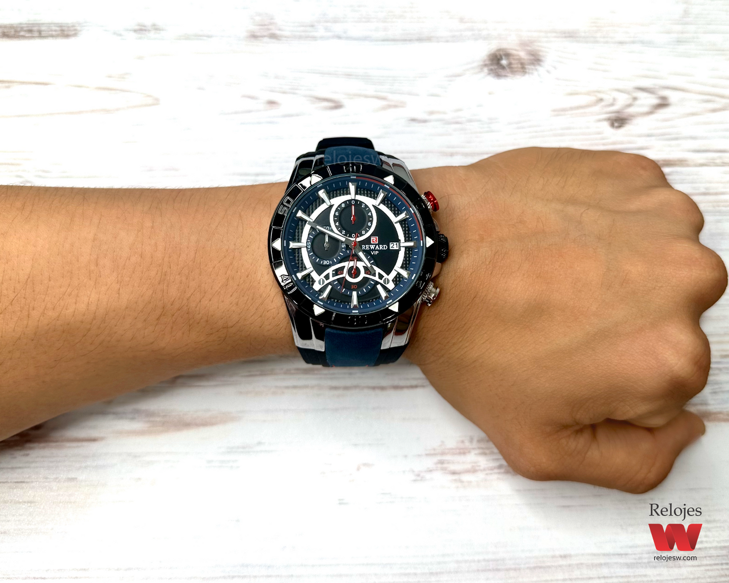 Reloj Reward Hombre RD83013M Azul Plateado