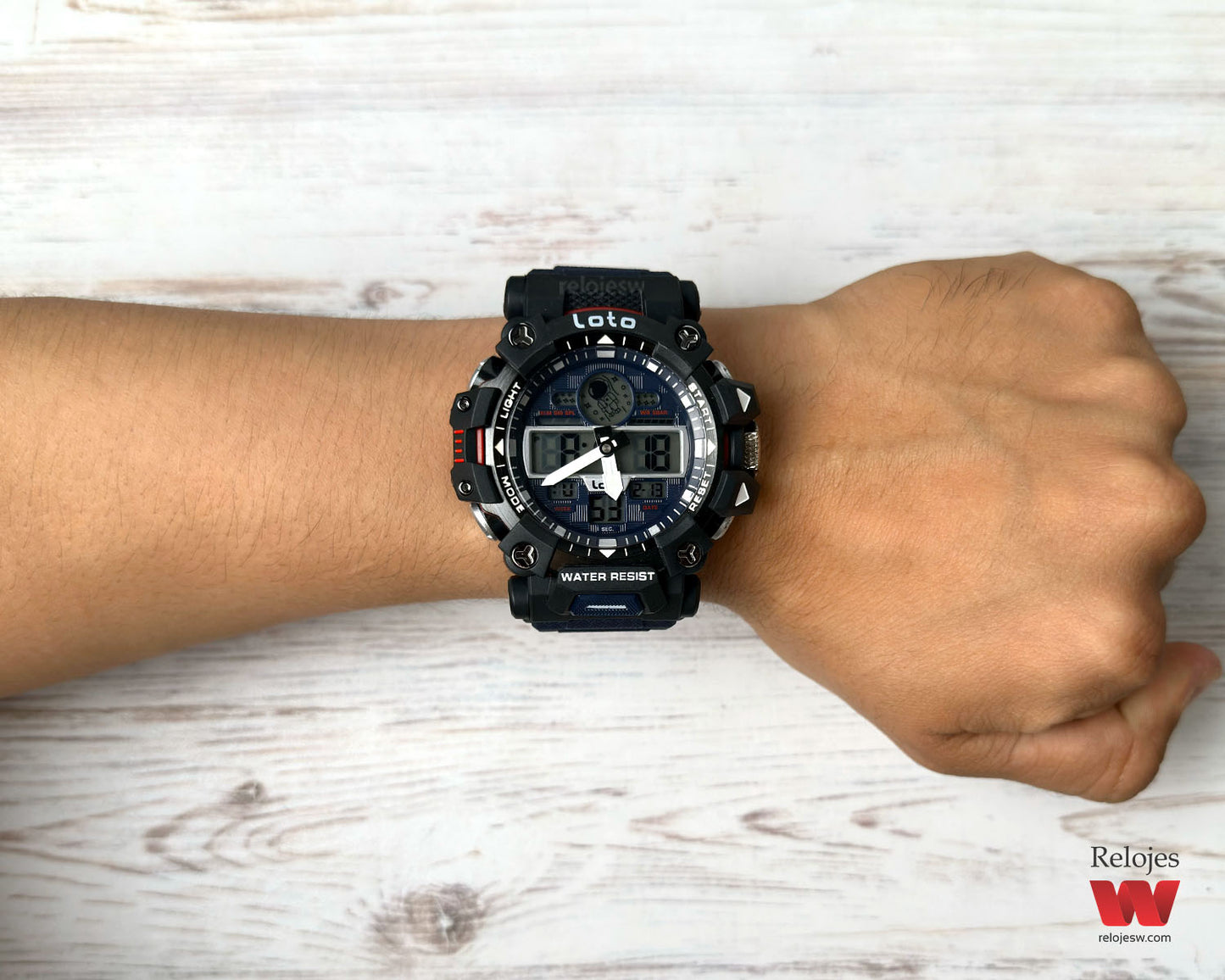 Reloj Loto Hombre Negro Blanco LT-2504-APNE