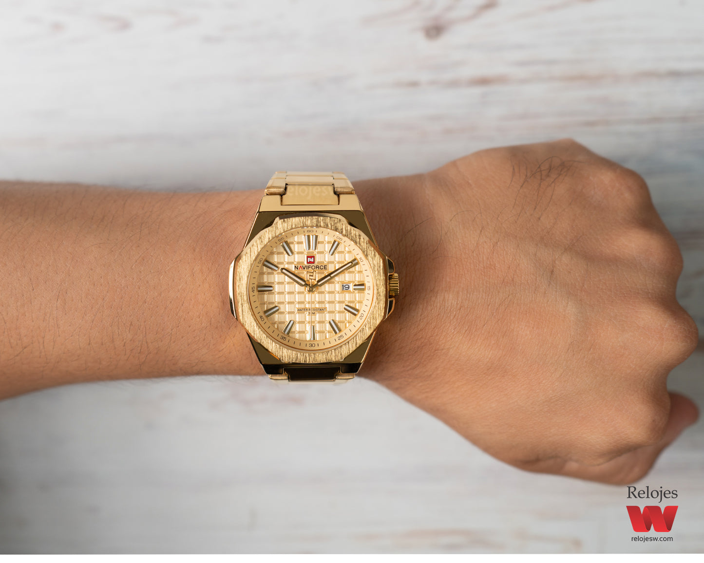 Reloj Naviforce Hombre Original Dorado NF9258-DODO