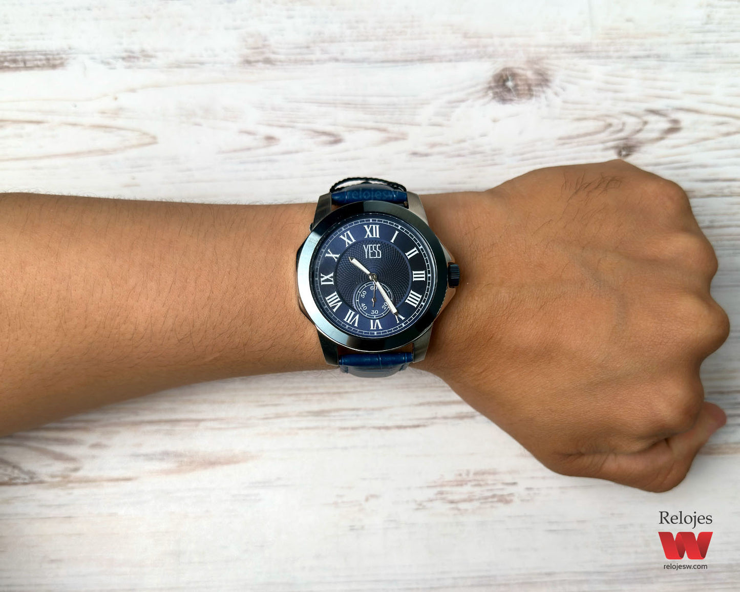 Reloj Yess Hombre Azul Plateado SMT-230918G-5