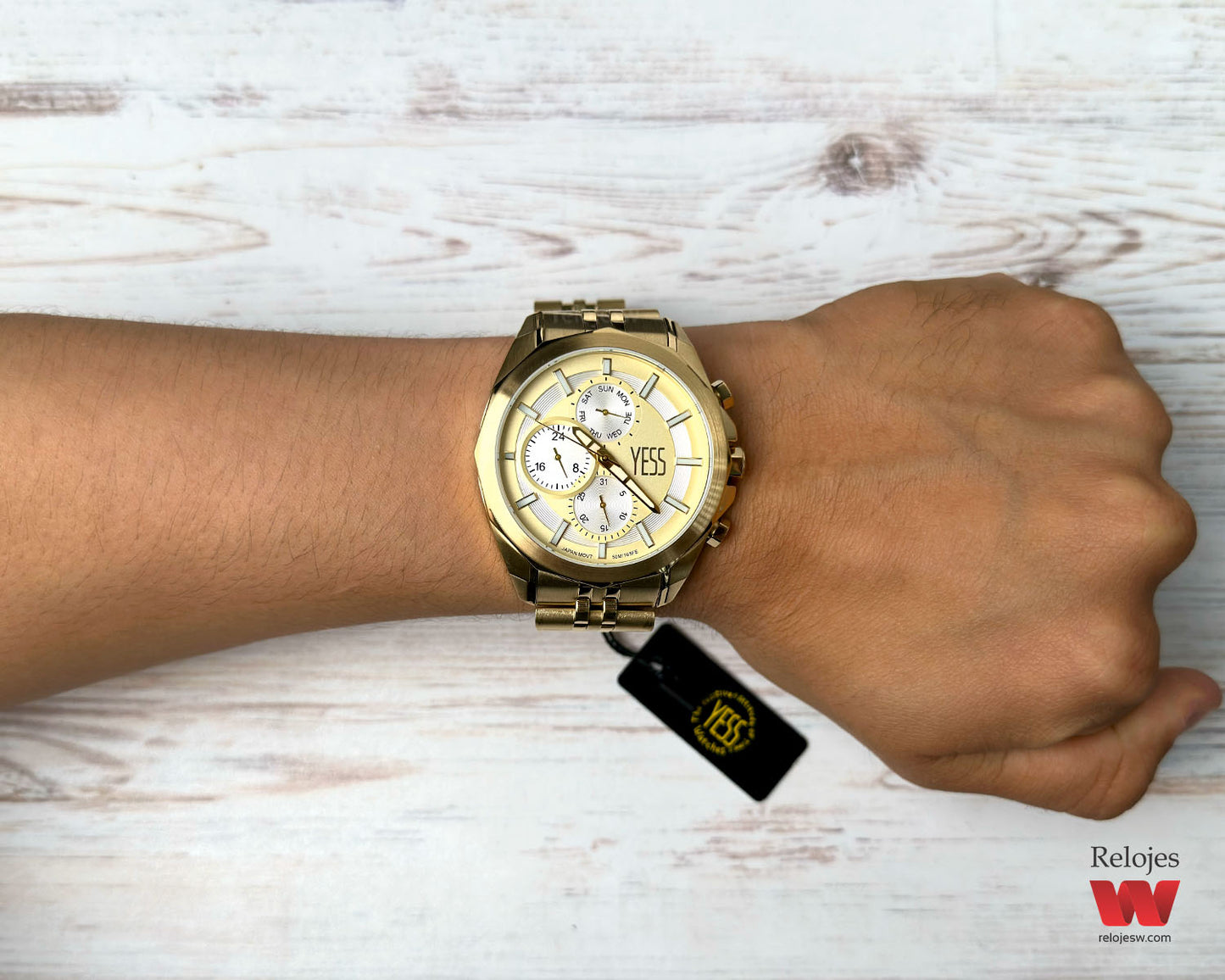 Reloj Yess Hombre Dorado Y24095-2