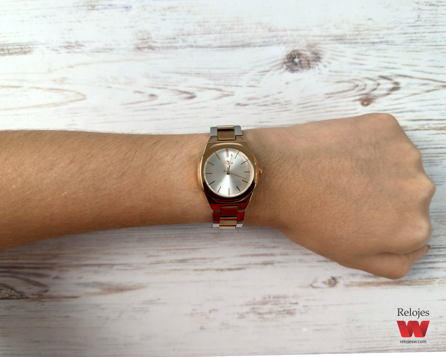 Reloj Scottie Mujer Plateado Oro Rosa 9533-PLOR