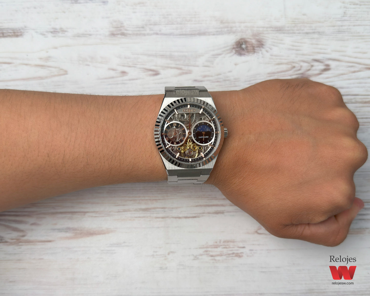 Reloj Kosmo Hombre Plateado K-644-PLPL