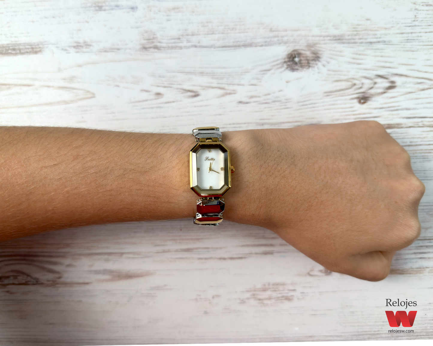 Reloj Scottie Mujer Plateado Dorado 9610-PLDO