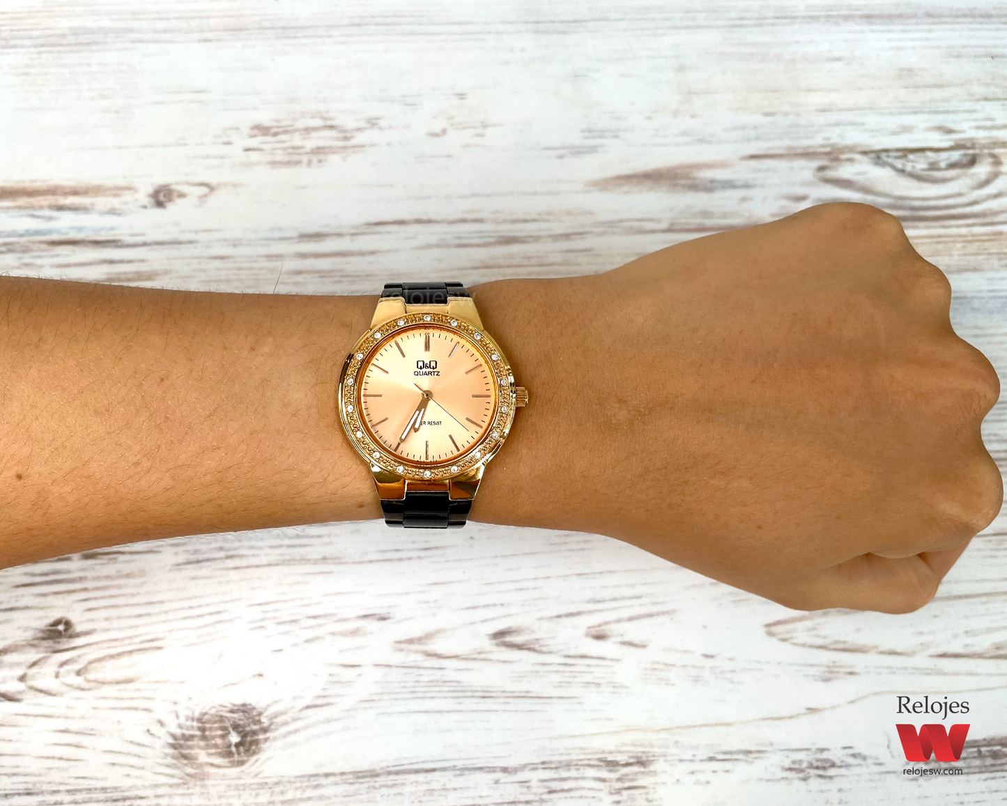 Reloj Q&Q Mujer QA31J802Y Negro Oro Rosa