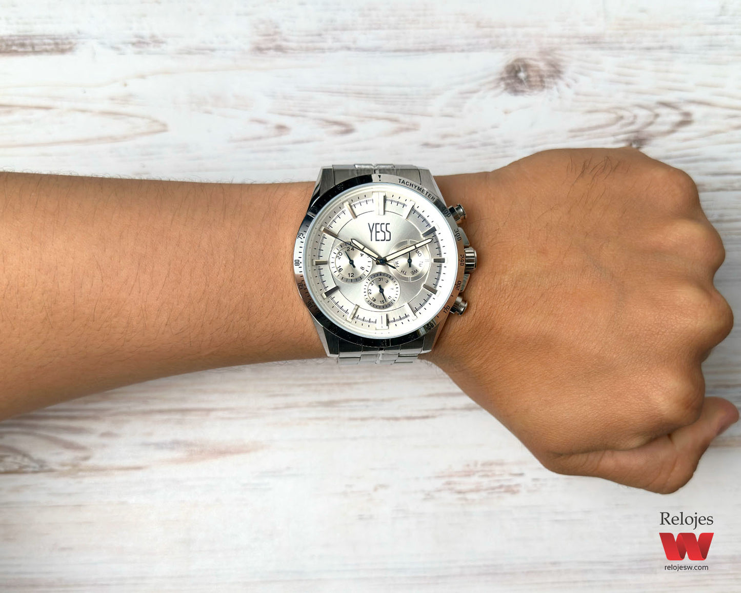 Reloj Yess Hombre Plateado Y24093-2