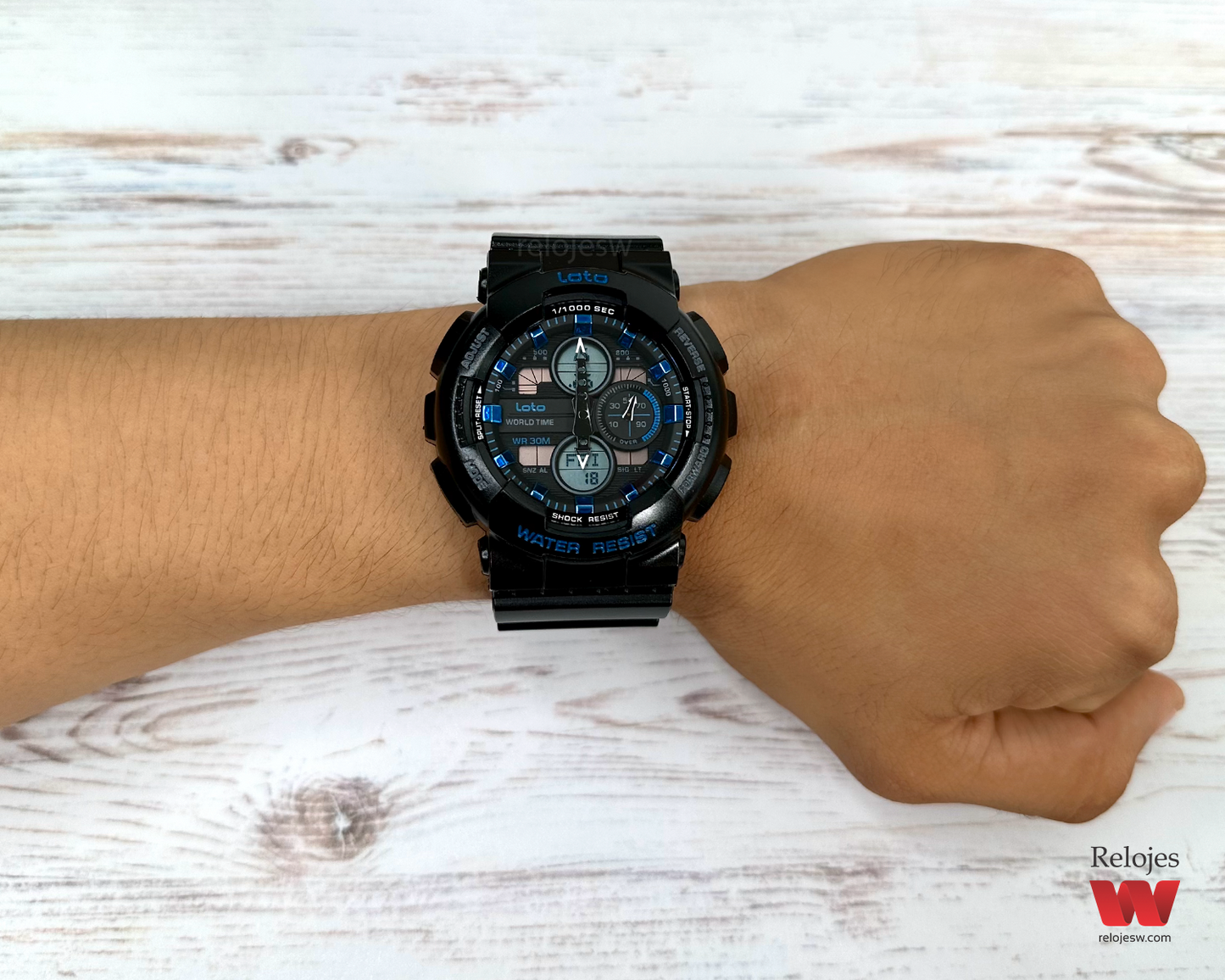 Reloj Loto Hombre LT-2399 Negro Azul
