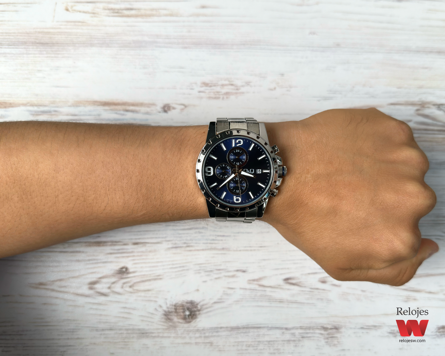 Reloj Q&Q Hombre Plateado A16A504Y