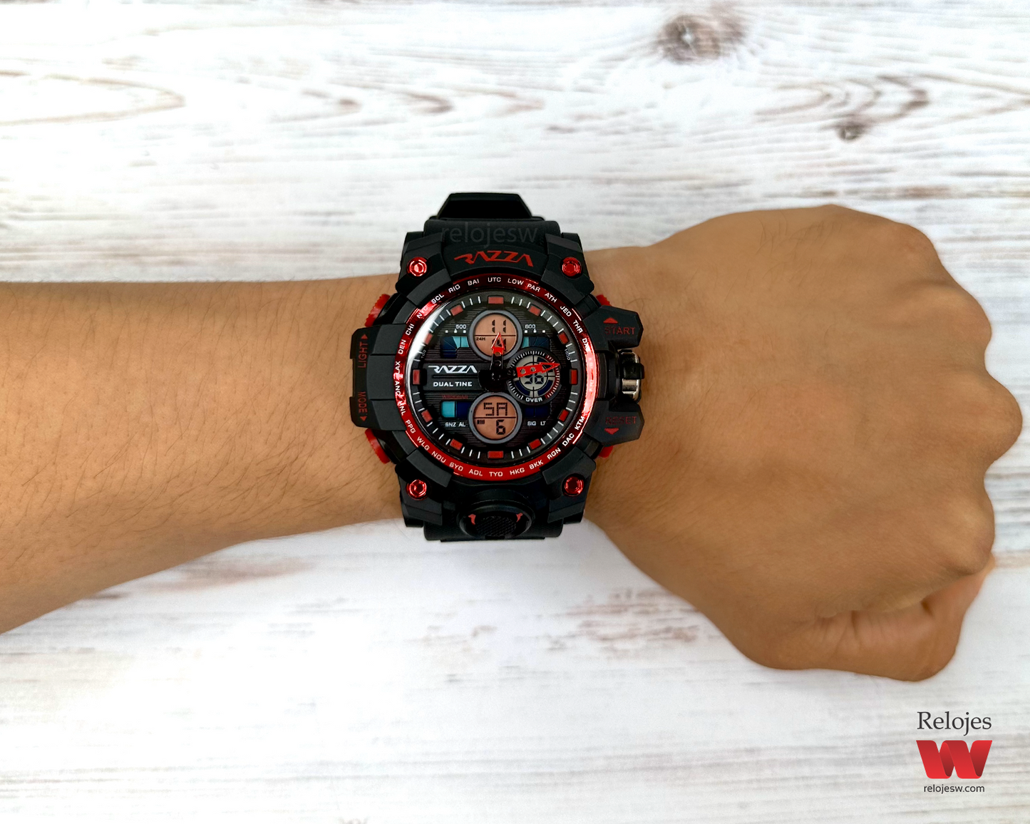 Reloj Razza Hombre RZW-31076 Negro Rojo