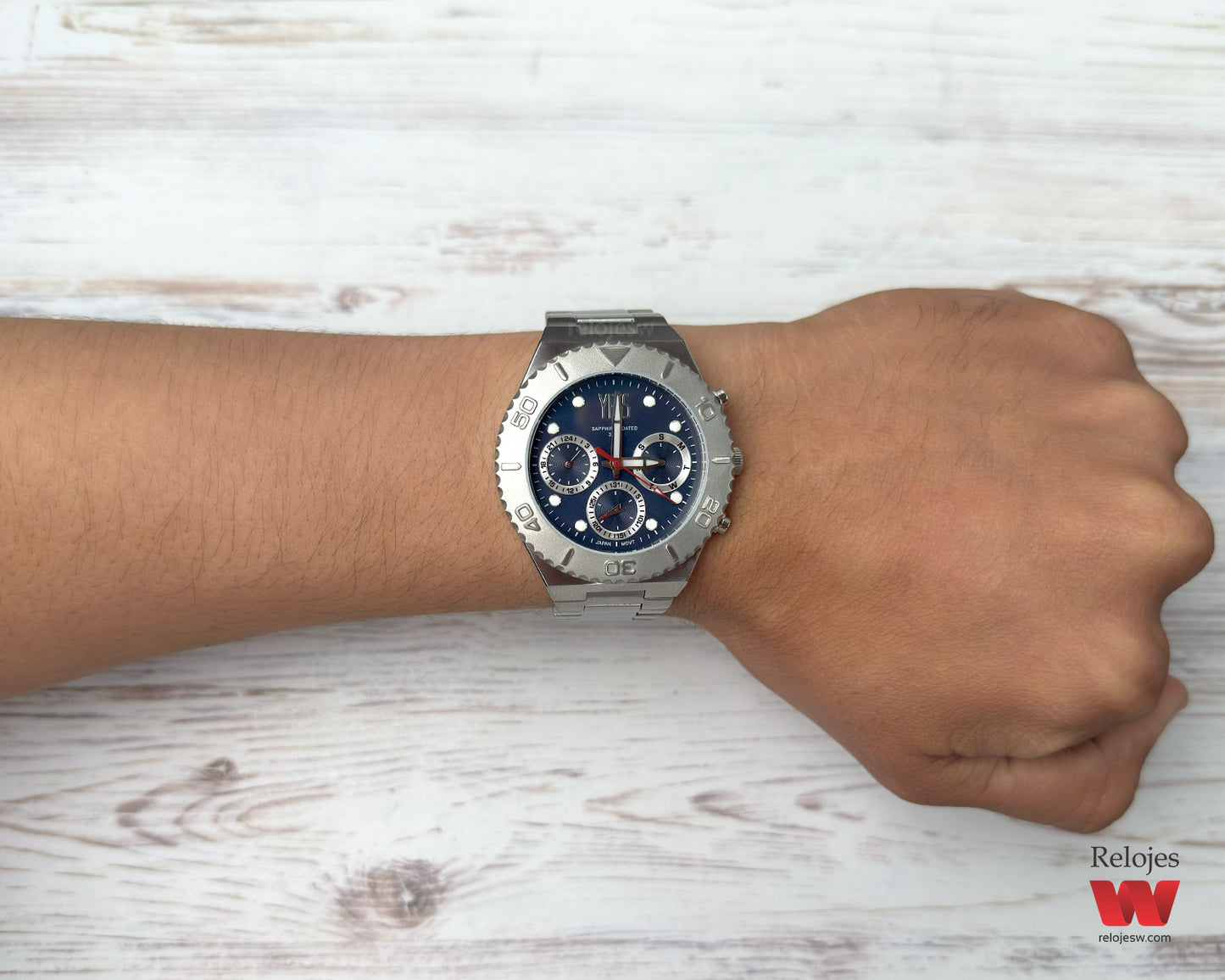 Reloj Yess Hombre Plateado Y24110-2