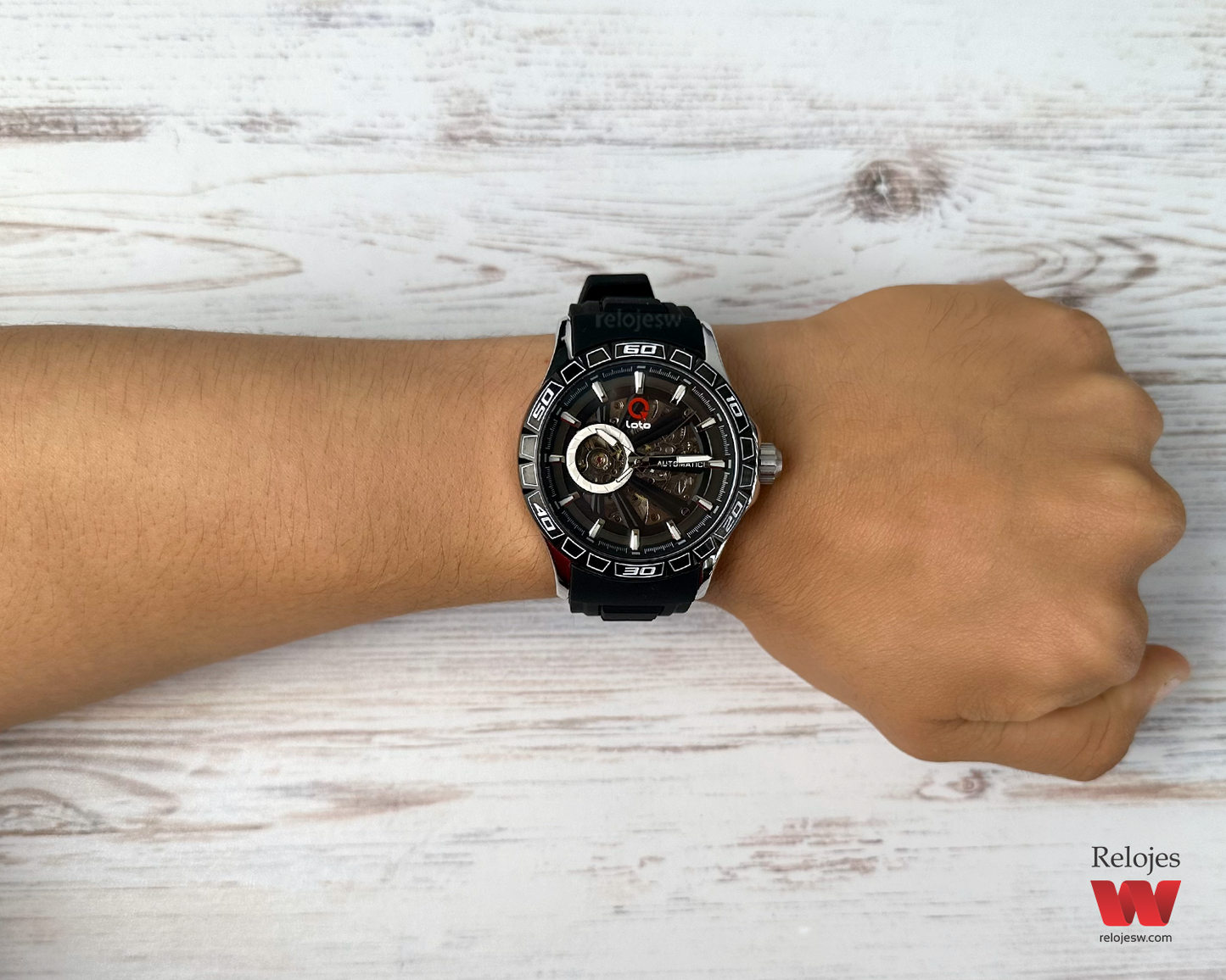 Reloj Loto Hombre Negro Plateado LT-2501S-NEPL