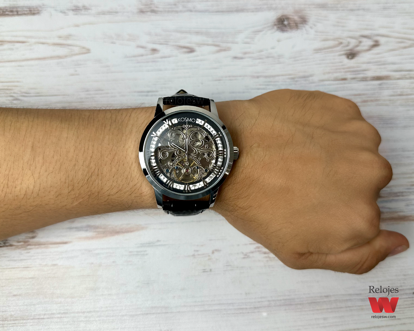 Reloj Kosmo Hombre Negro Plateado K874C-NEPL