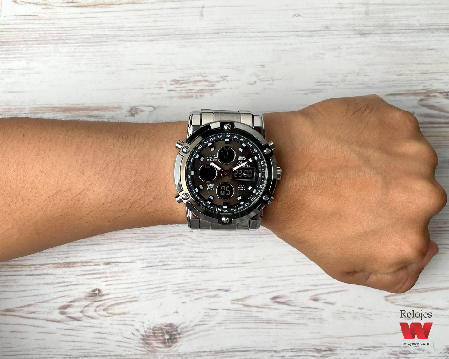 Reloj Scottie Hombre Plateado 1389-PLGR