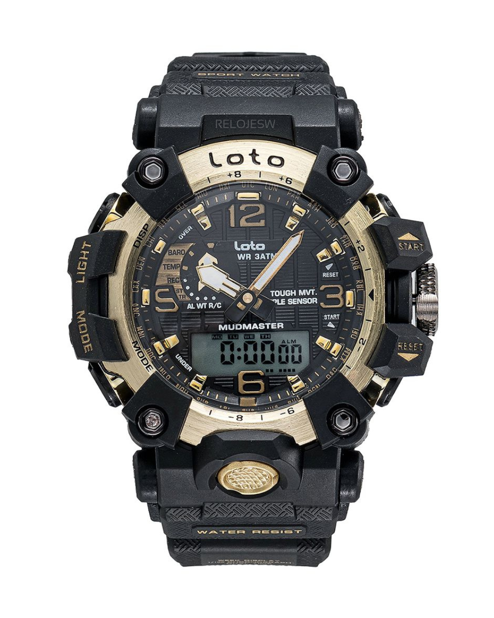 Reloj Loto Hombre Negro Dorado LT-2423-NEDO