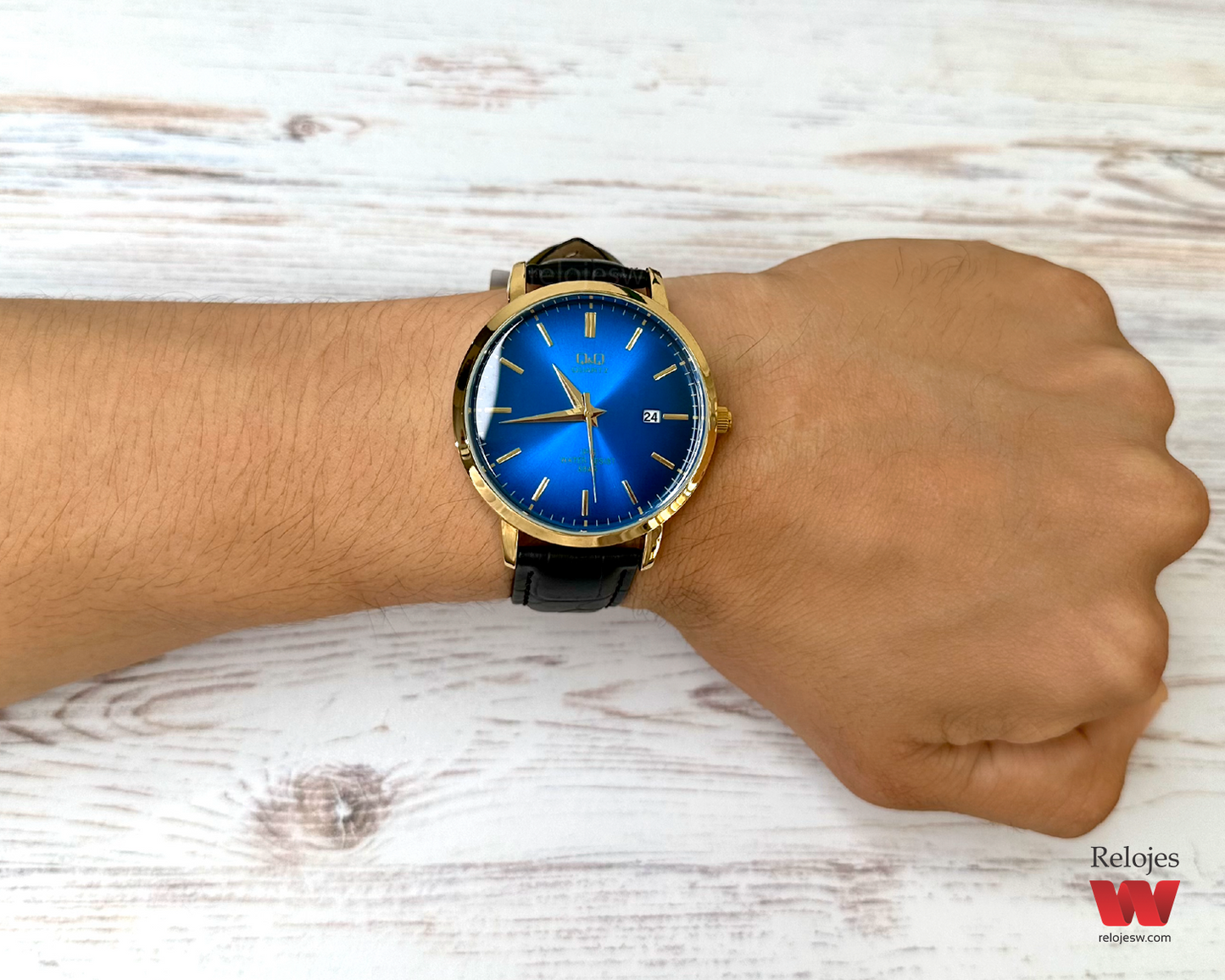 Reloj Q&Q Hombre QZ06J102Y Negro Dorado
