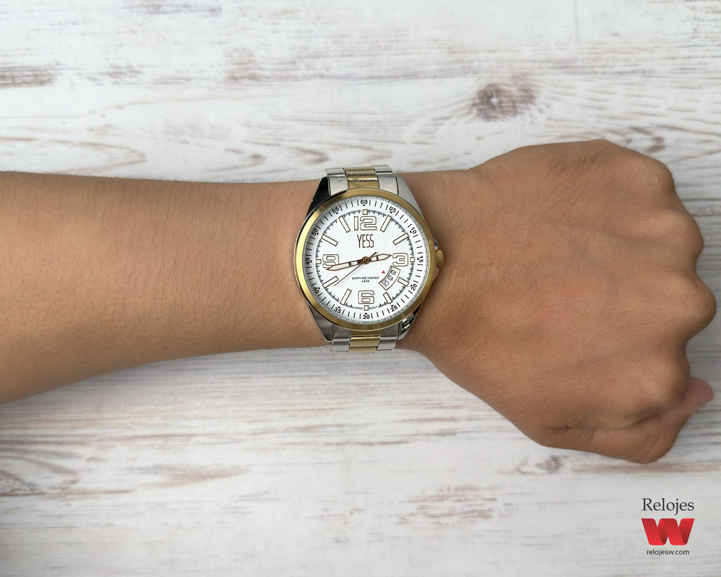 Reloj Yess Hombre Plateado y Dorado Y24124G-4